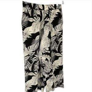 Christian Siriano 100% Linen Tropical Print Pants size M